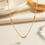 Satellite Bead Chain Necklace – Waterproof 18K Gold