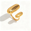 Waterproof Sculptural Pill Open Ring