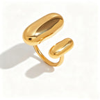 Waterproof Sculptural Pill Open Ring