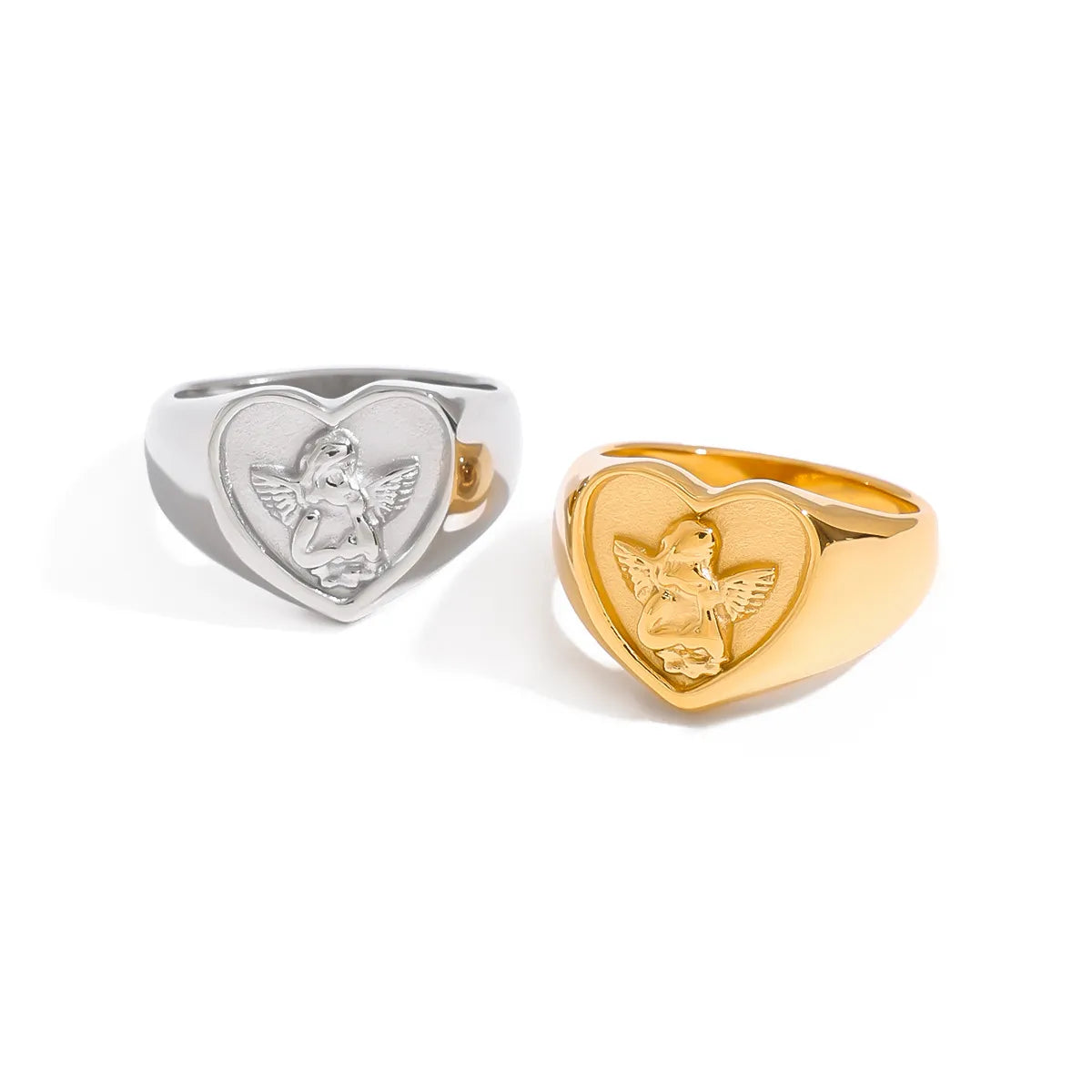 Waterproof Angel Signet Ring
