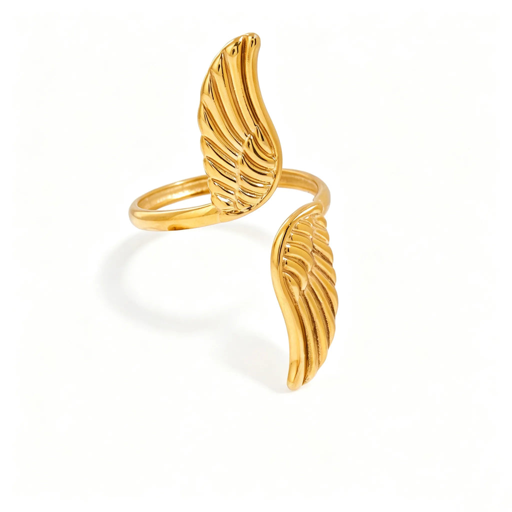 Waterproof Angel Wing Open Ring