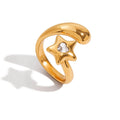 Waterproof Two-Tone Celestial Ring