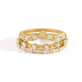 Waterproof 3-Piece CZ Stacking Ring Set