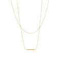 Layered Bar Necklace – Waterproof 18K Gold