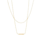 Layered Bar Necklace – Waterproof 18K Gold