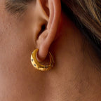 Waterproof Gold Star Huggie Hoops