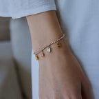 Waterproof Colorful CZ Charm Tennis Bracelet