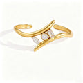 Waterproof Trio CZ Cuff Bracelet