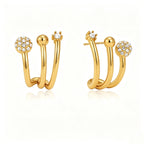 Waterproof Triple Hoop Earrings