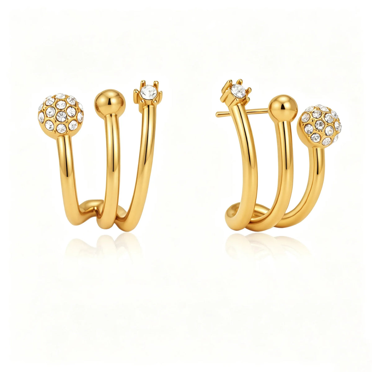 Waterproof Triple Hoop Earrings
