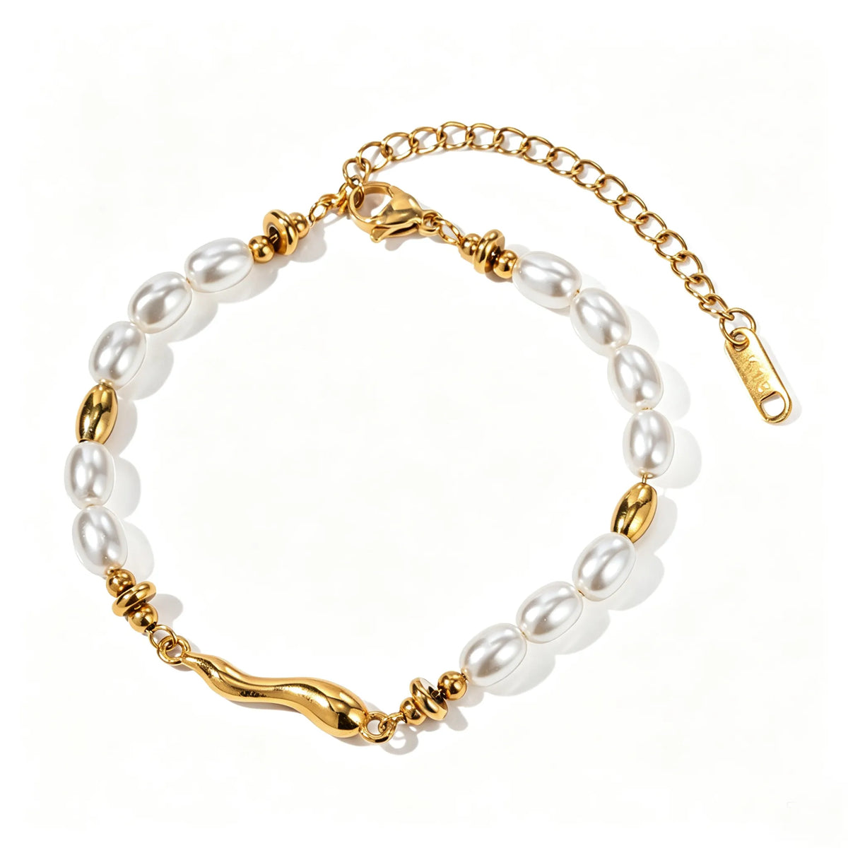 Waterproof Stacking Beaded Pearl Bracelet