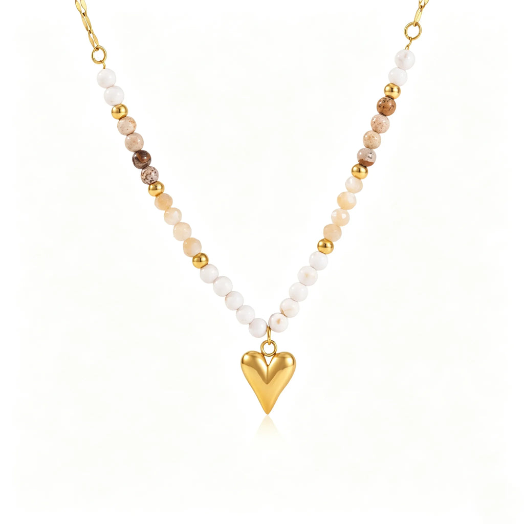 Waterproof Colorful Beaded Charm Necklace Collection