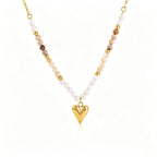 Waterproof Colorful Beaded Charm Necklace Collection