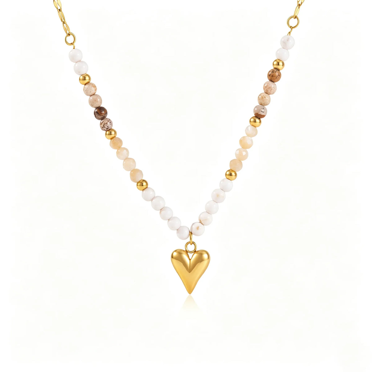 Waterproof Colorful Beaded Charm Necklace Collection