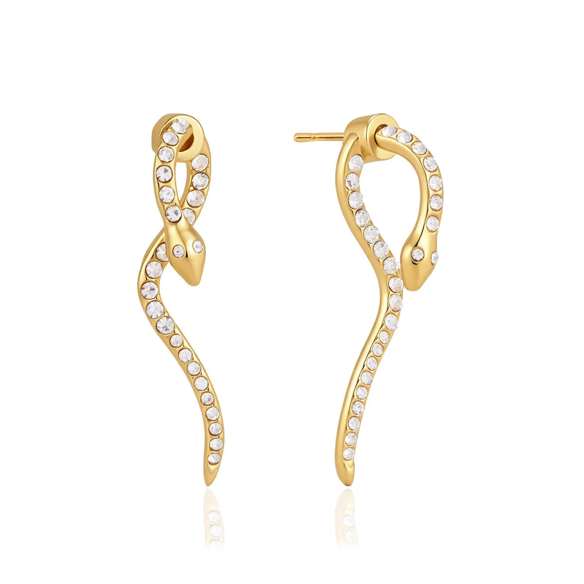 Snake Ear Climber & Cuff Earrings – Waterproof 18K Gold