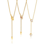 Snake Lariat Y-Necklace – Waterproof 18K Gold