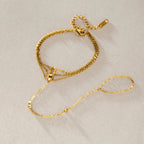 Waterproof Multi-Layer Hand Chain Bracelet with Ring