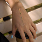 Rainbow Hand Chain Bracelet – Waterproof Stainless Steel