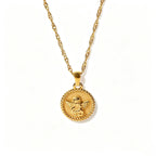 Celestial Medallion Necklace | Waterproof 18K Gold