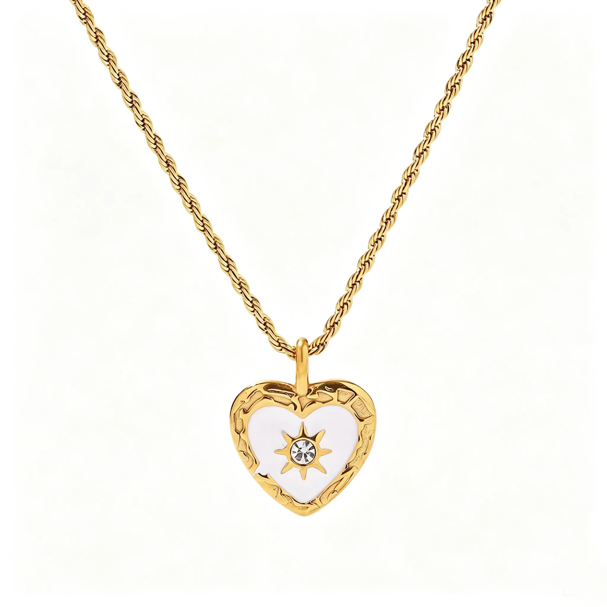 Celestial Medallion Necklace – Waterproof 18K Gold Steel