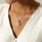 Celestial Medallion Necklace | Waterproof 18K Gold