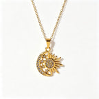 Celestial Medallion Necklace | Waterproof 18K Gold