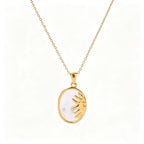 Celestial Medallion Necklace | Waterproof 18K Gold