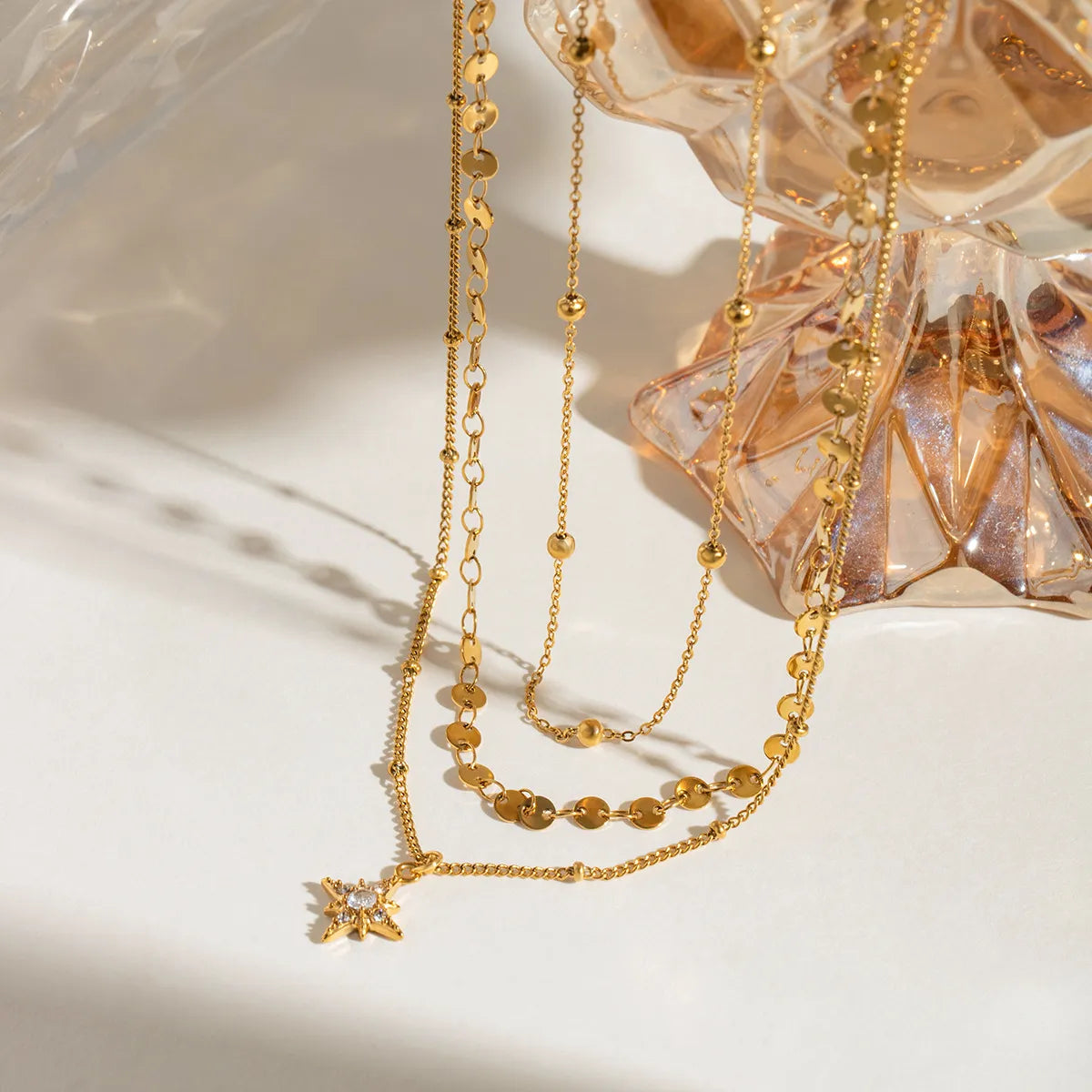Multi-Layer Chain Necklace – Waterproof Stainless Steel