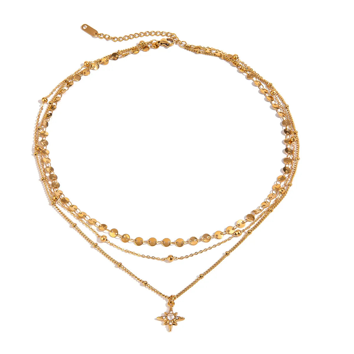 Multi-Layer Chain Necklace – Waterproof Stainless Steel