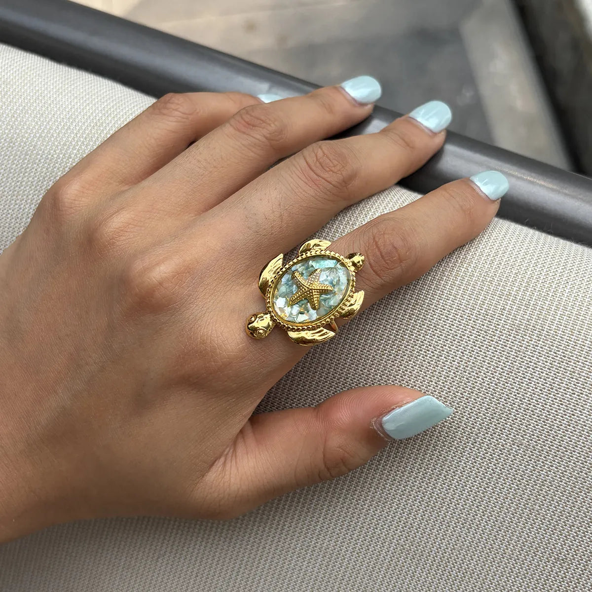 Ocean Dream Open Ring – Waterproof Stainless Steel