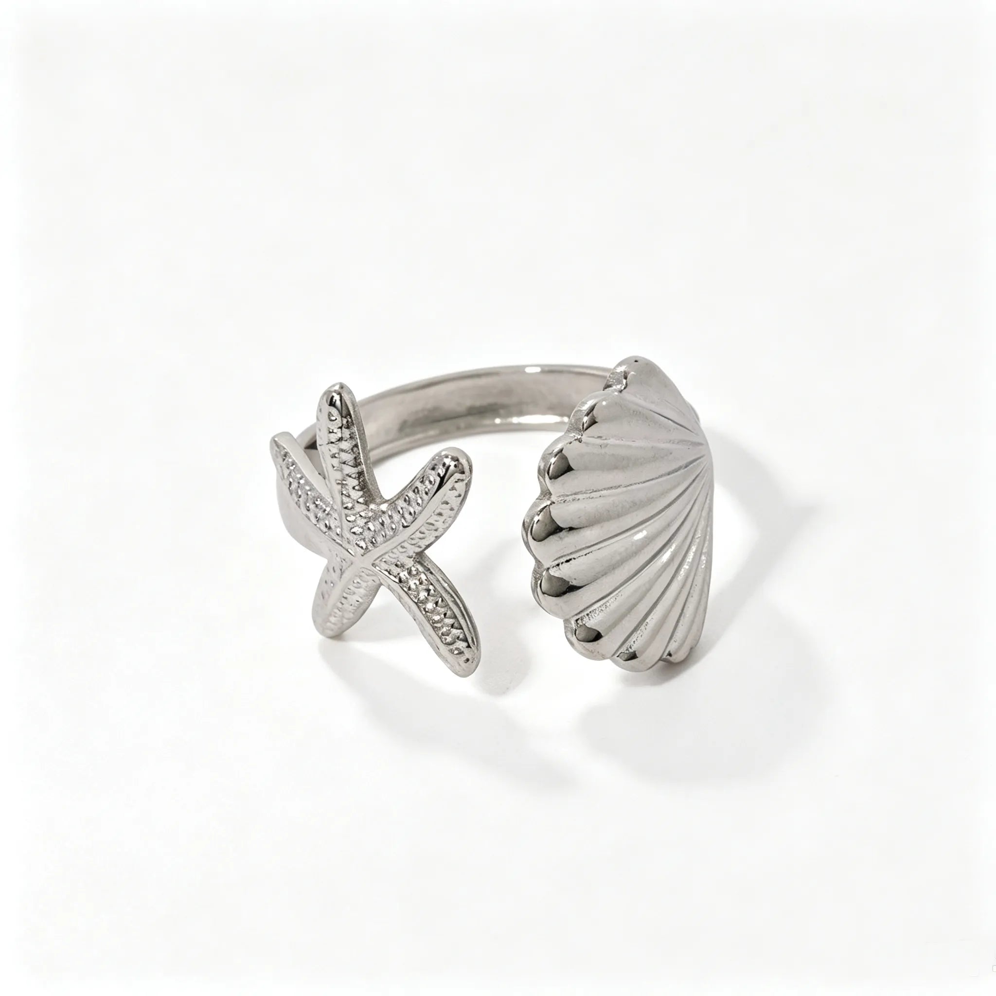 Starfish Gold Open Ring– Waterproof Stainless Steel