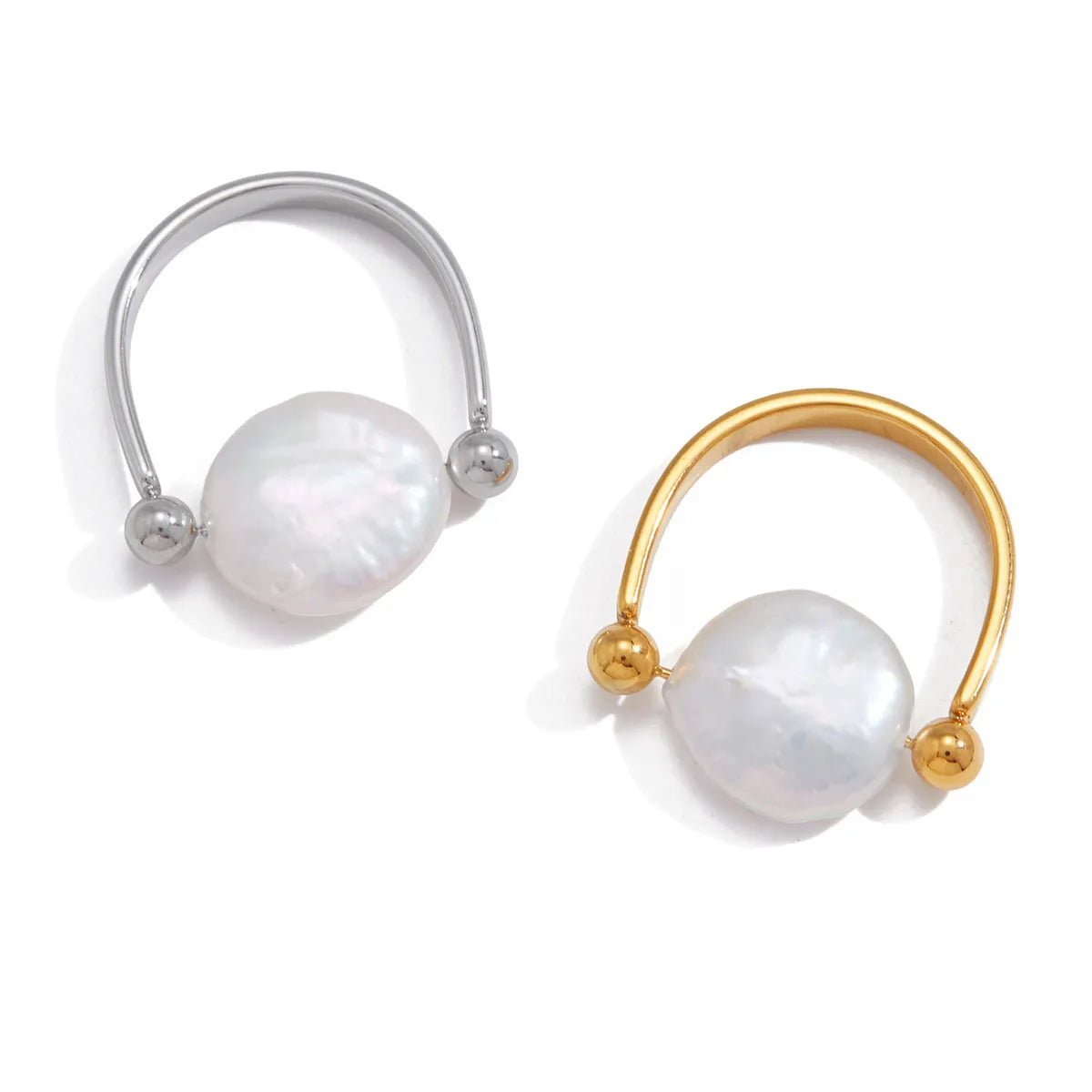 Baroque Pearl Statement Ring – Waterproof Stainless Steel