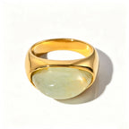 Waterproof Colorful Resin Statement Band Ring