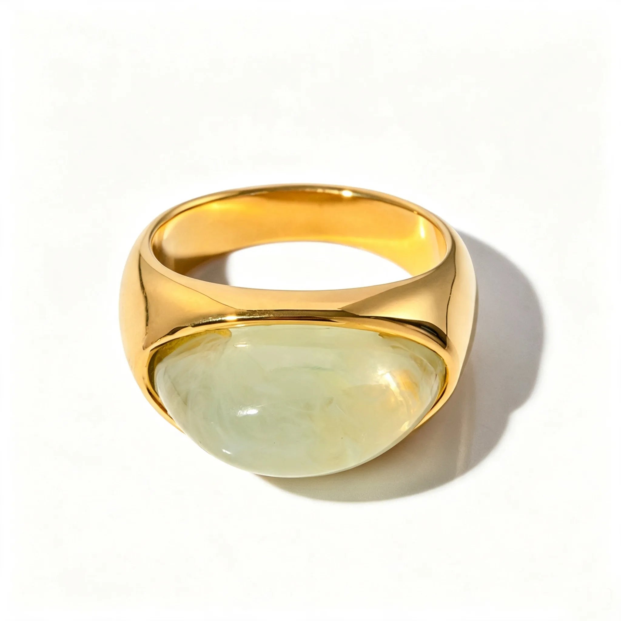 Colorful Resin Statement Band Ring – Waterproof 18K Gold