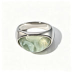 Waterproof Colorful Resin Statement Band Ring