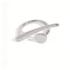 Waterproof Abstract Sculptural Band Open Ring