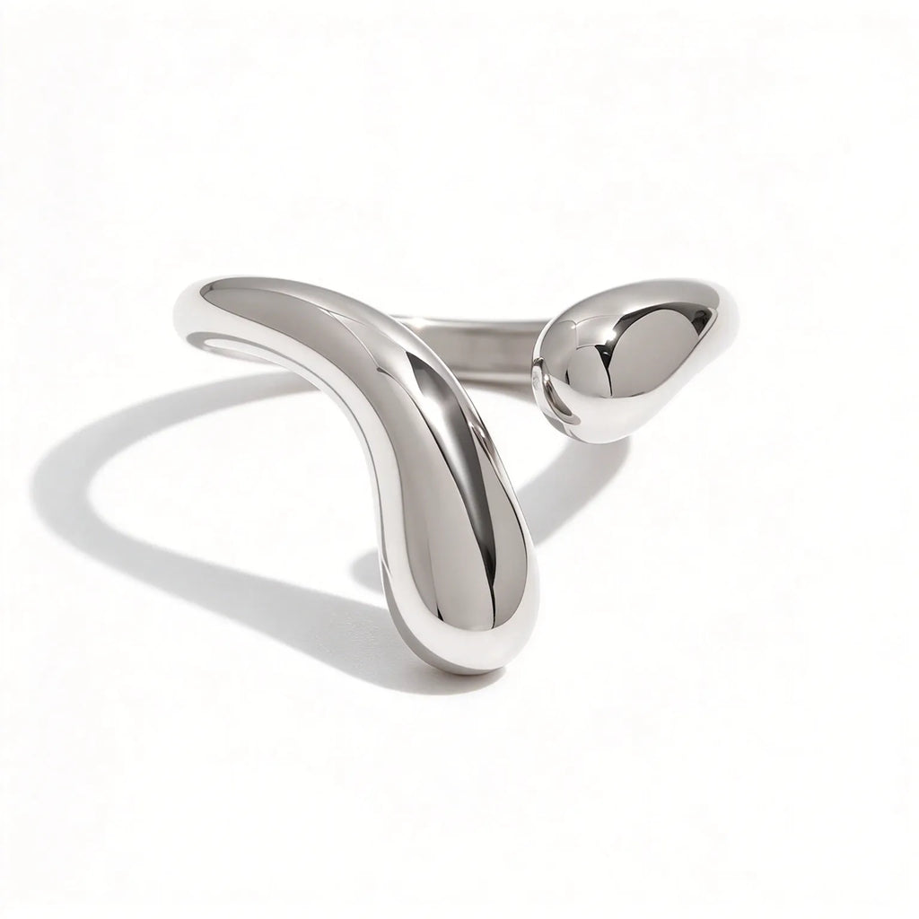 Waterproof Abstract Adjustable Band Open Ring