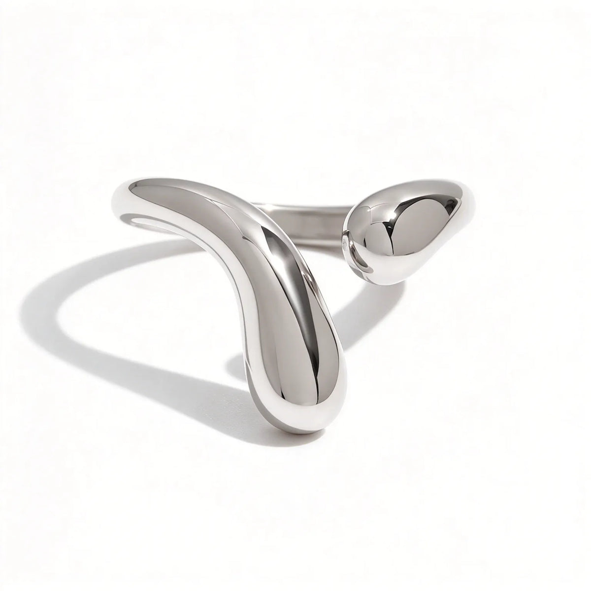 Waterproof Abstract Adjustable Band Open Ring