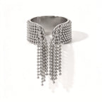 Waterproof Tassel Ball Chain Open Ring