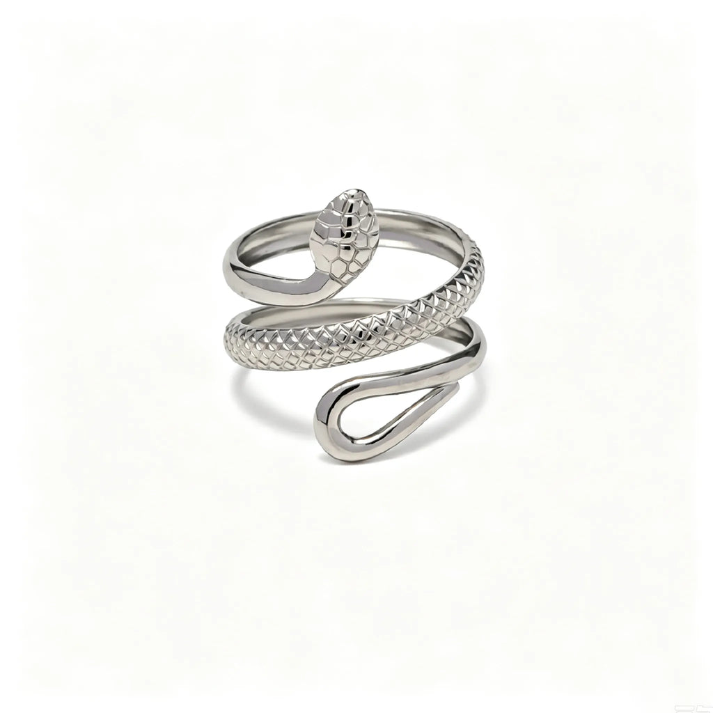 Waterproof Coiled Snake Open Ring