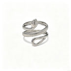 Waterproof Coiled Snake Open Ring