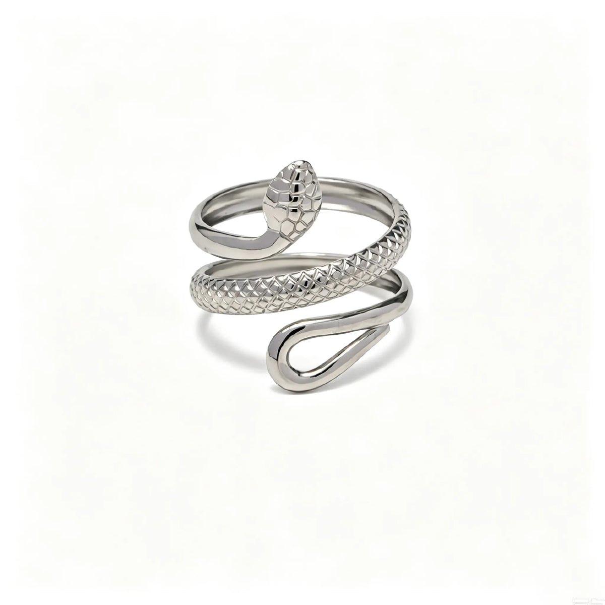 Waterproof Coiled Snake Open Ring