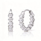 Waterproof Chunky Huggies CZ Hoop Earrings