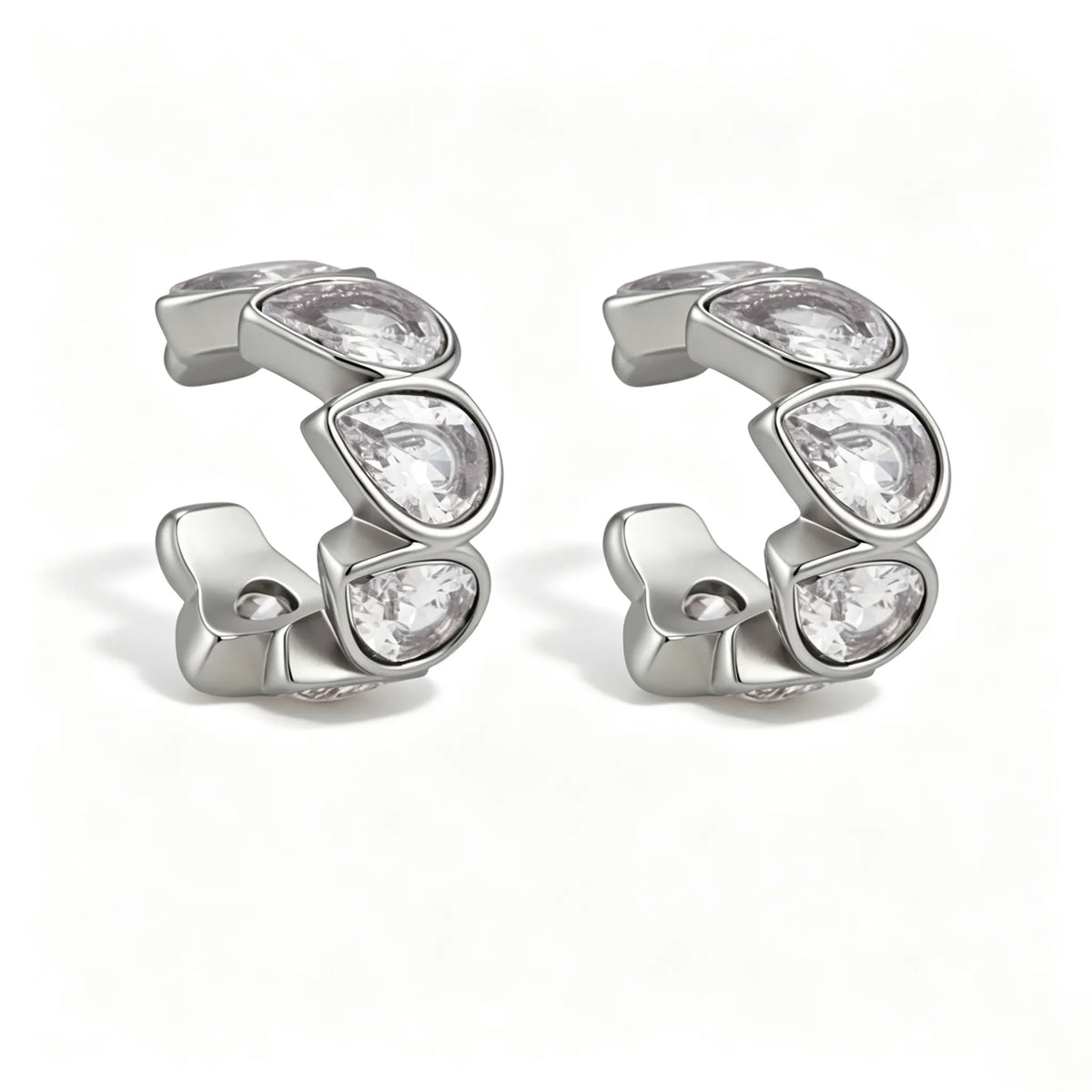 Waterproof No-Piercing Chunky CZ Ear Cuffs
