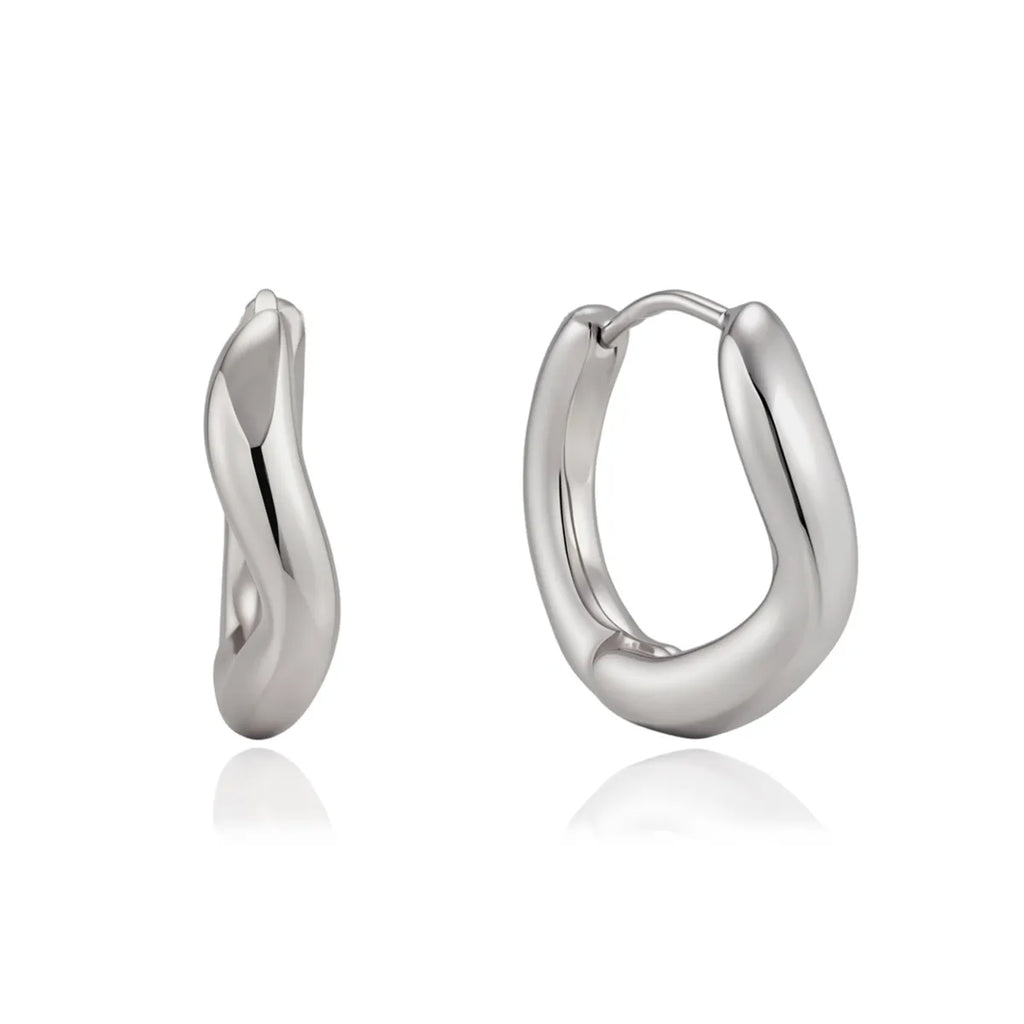 Waterproof Wavy Hoop Earrings