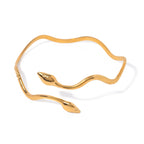 Snake Coil Bangle Bracelet – Waterproof 18K Gold