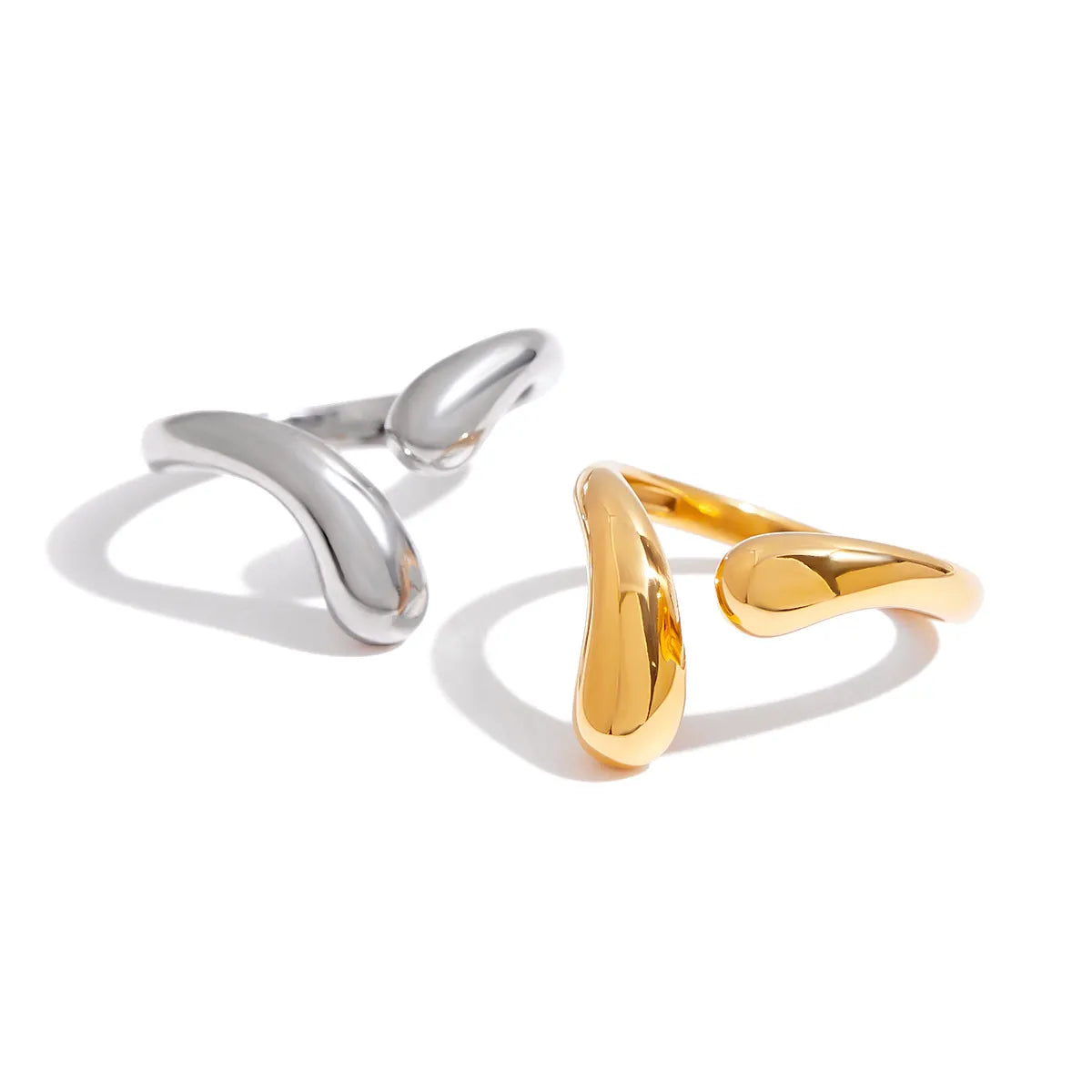 Waterproof Abstract Adjustable Band Open Ring