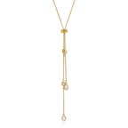 Adjustable Lariat Y-Necklace | Waterproof 18K Gold