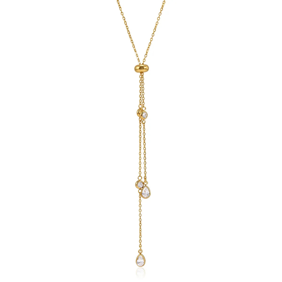Adjustable Lariat Y-Necklace – Waterproof Stainless Steel
