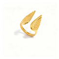 Angel Wings Open Ring – Waterproof 18K Gold